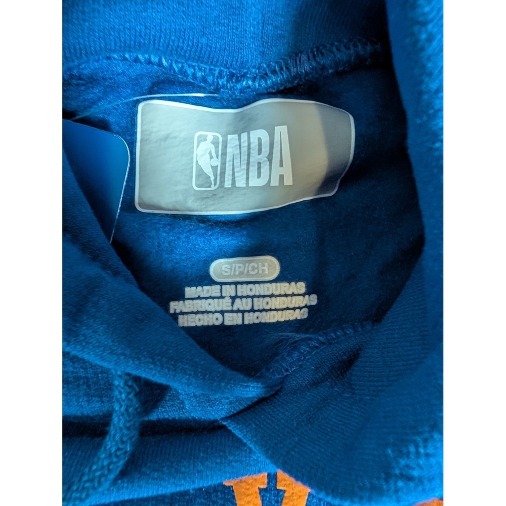 New York Knicks Basketball NBA Hoodie Mens‎ Small Pullover Blue Orange